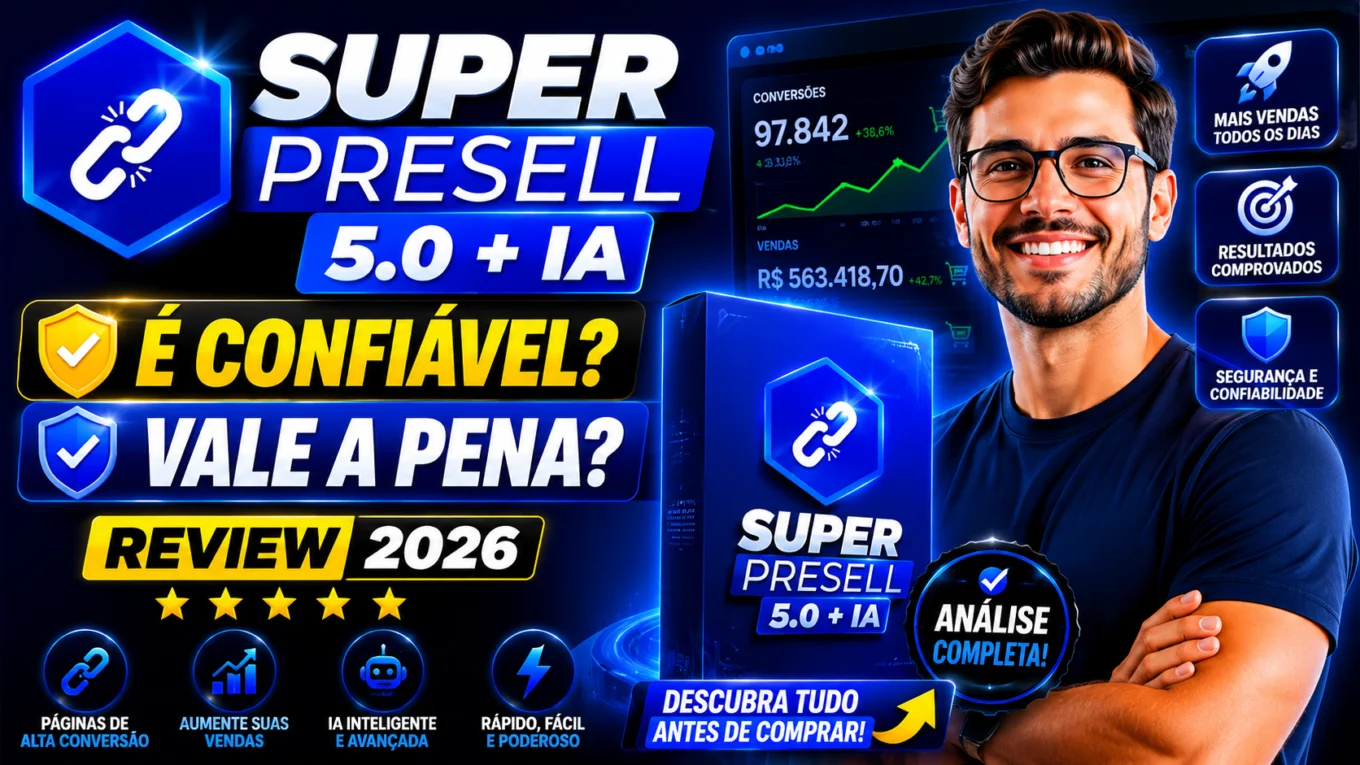 Super Presell 5.0 vale a pena review 2026 análise completa da ferramenta de páginas presell com inteligência artificial.