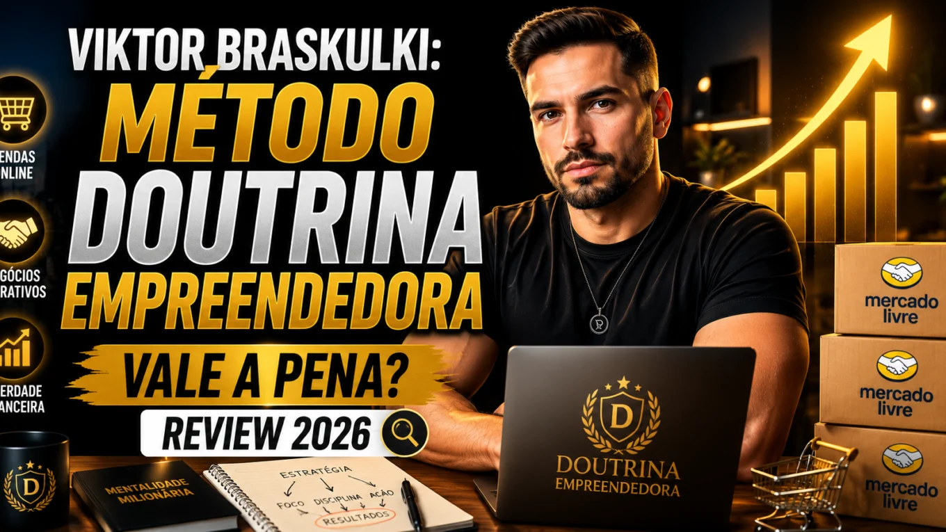 Viktor Braskulki apresentando o Método Doutrina Empreendedora em review completo para avaliar se vale a pena em 2026.